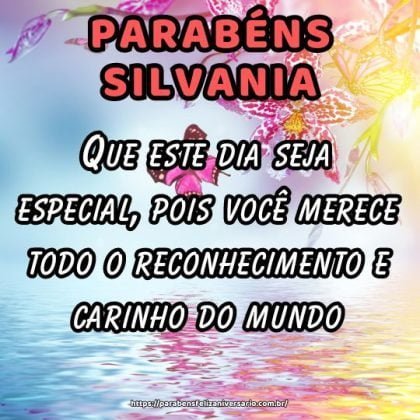 Parabéns Silvania! Que este dia seja especial, pois você merece todo o reconhecimento e carinho do mundo. <yoastmark class= Parabéns Silvania! Que este dia seja especial, pois você merece todo o reconhecimento e carinho do mundo.