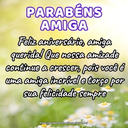 Feliz aniversário, amiga querida! Que nossa amizade continue a crescer, pois você é uma amiga incrível e torço por sua felicidade sempre. Feliz aniversário, amiga querida! Que nossa amizade continue a crescer, pois você é uma amiga incrível e torço por sua felicidade sempre.