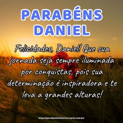 Felicidades, Daniel! Que sua jornada seja sempre iluminada por conquistas, pois sua determinação é inspiradora e te leva a grandes alturas!