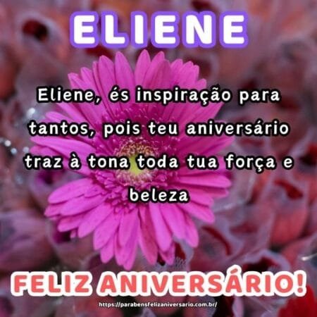Eliene, és inspiração para tantos, pois teu aniversário traz à tona toda tua força e beleza. Eliene, és inspiração para tantos, pois teu aniversário traz à tona toda tua força e beleza.