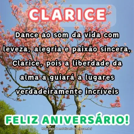 Dance ao som da vida com leveza, alegria e paixão sincera, Clarice, pois a liberdade da alma a guiará a lugares verdadeiramente incríveis. Dance ao som da vida com leveza, alegria e paixão sincera, Clarice, pois a liberdade da alma a guiará a lugares verdadeiramente incríveis.