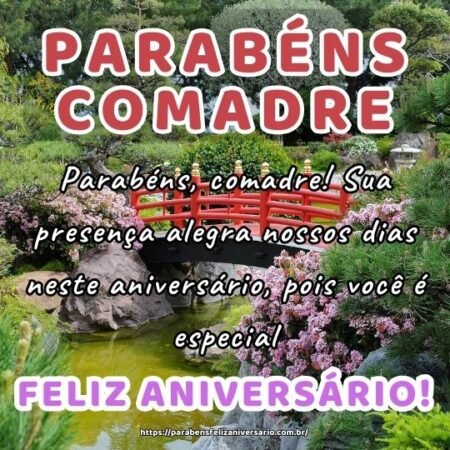 Parabéns, comadre! Sua presença alegra nossos dias neste aniversário, pois você é especial. Parabéns, comadre! Sua presença alegra nossos dias neste aniversário, pois você é especial.