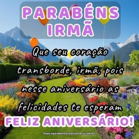 Que seu coração transborde, irmã, pois nesse aniversário as felicidades te esperam. Que seu coração transborde, irmã, pois nesse aniversário as felicidades te esperam.