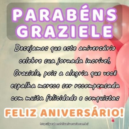 Desejamos que este aniversário celebre sua jornada incrível, Graziele, pois a alegria que você espalha merece ser recompensada com muita felicidade e conquistas. Desejamos que este aniversário celebre sua jornada incrível, Graziele, pois a alegria que você espalha merece ser recompensada com muita felicidade e conquistas.