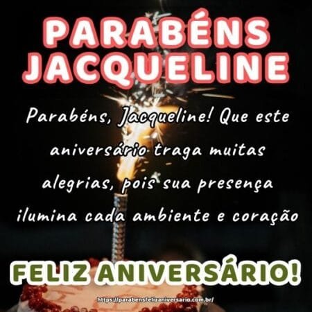 Parabéns, Jacqueline! Que este aniversário traga muitas alegrias, pois sua presença ilumina cada ambiente e coração. Parabéns, Jacqueline! Que este aniversário traga muitas alegrias, pois sua presença ilumina cada ambiente e coração.