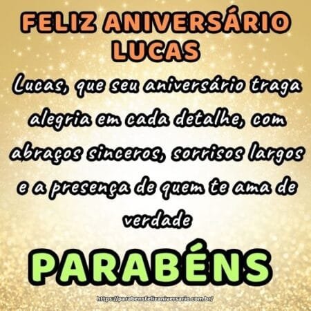 Lucas, que seu aniversário traga alegria em cada detalhe, com abraços sinceros, sorrisos largos e a presença de quem te ama de verdade. Lucas, que seu aniversário traga alegria em cada detalhe, com abraços sinceros, sorrisos largos e a presença de quem te ama de verdade.