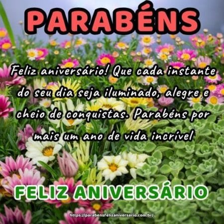 Feliz aniversário! Que cada instante do seu dia seja iluminado, alegre e cheio de conquistas. Parabéns por mais um ano de vida incrível. Feliz aniversário! Que cada instante do seu dia seja iluminado, alegre e cheio de conquistas. Parabéns por mais um ano de vida incrível.