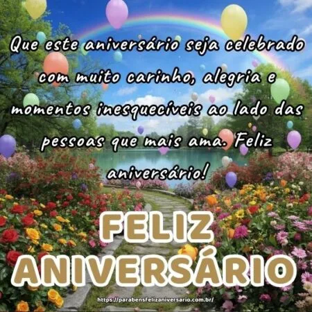 Que este aniversário seja celebrado com muito carinho, alegria e momentos inesquecíveis ao lado das pessoas que mais ama. Feliz aniversário!