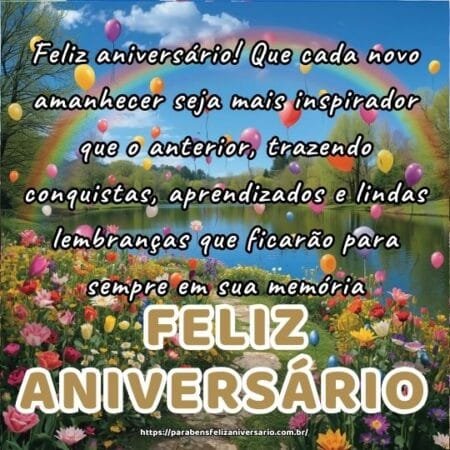 Feliz aniversário! Que as felicidades se multipliquem em sua vida e que a alegria deste dia acompanhe todos os dias que virão. Feliz aniversário! Que as felicidades se multipliquem em sua vida e que a alegria deste dia acompanhe todos os dias que virão.