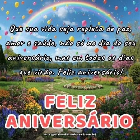 Que sua vida seja repleta de paz, amor e saúde, não só no dia do seu aniversário, mas em todos os dias que virão. Feliz aniversário! Que sua vida seja repleta de paz, amor e saúde, não só no dia do seu aniversário, mas em todos os dias que virão. Feliz aniversário!