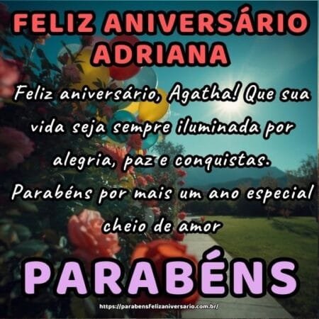 Feliz aniversário, Agatha! Que sua vida seja sempre iluminada por alegria, paz e conquistas. Parabéns por mais um ano especial cheio de amor. Feliz aniversário, Agatha! Que sua vida seja sempre iluminada por alegria, paz e conquistas. Parabéns por mais um ano especial cheio de amor.